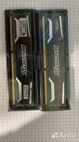 Озу ddr3 8gb (2х4 gb) crucial ballistix