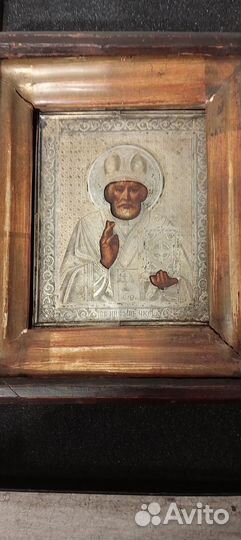 Икона николай чудотворец серебро
