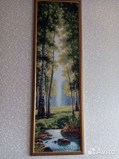 Старинная картина из гобелена