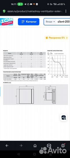 Вентилятор Soler Palau silent-200