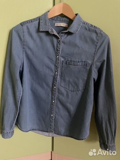 Джинсовая рубашка zara для девочки