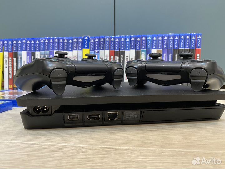 Sony PS4 Slim 1тб +2джоя +10игр