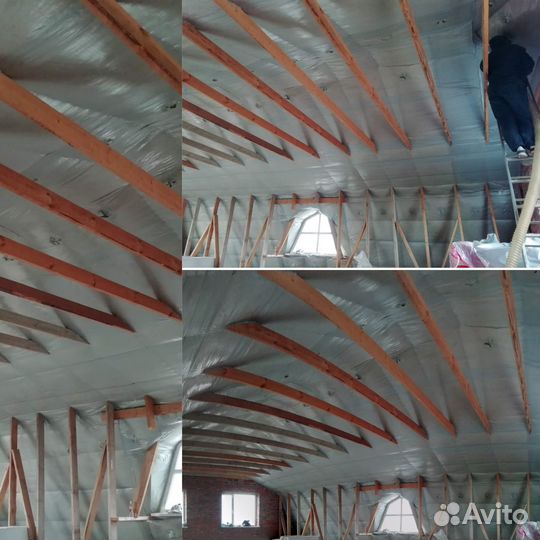 Утепление домов бесшовным утеплителем