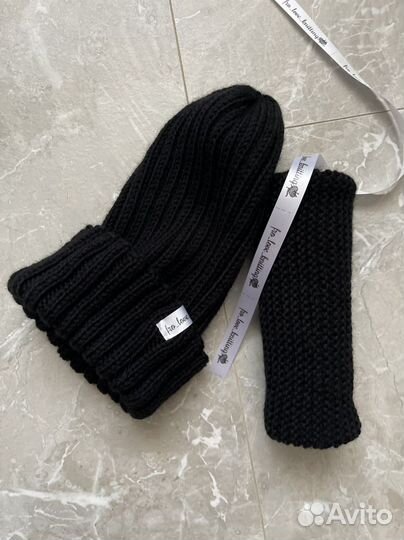 Вязаный комплект шапка/снуд