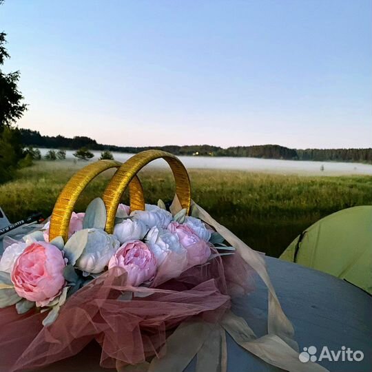 Свадебные украшения для автомобиля