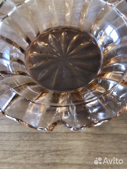 Вазочка и розетки для варенья СССР цветное стекло