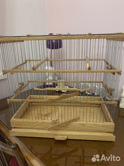 Клетка для птиц из дерева