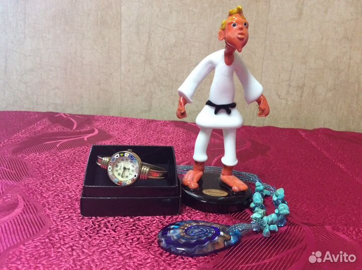 Статуэтка и часы(Мурано)