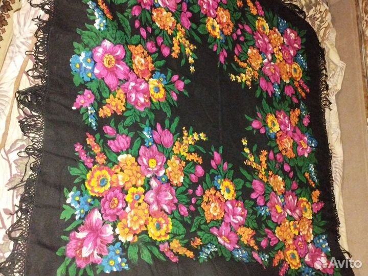 Двухсторонний платок шерсть