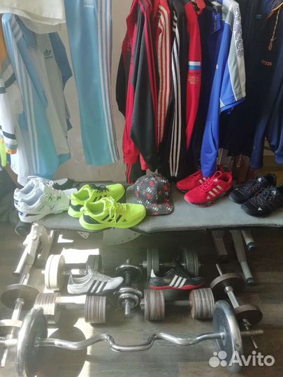 Спортинвентарь гантели блины штанги диски грифы