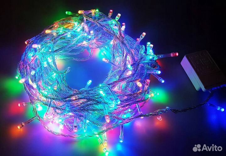 Гирлянда нить многоцветная(RGB) 10,30,50 метров