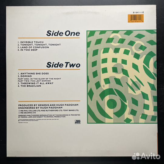 Genesis – Invisible Touch (США 1986г.)