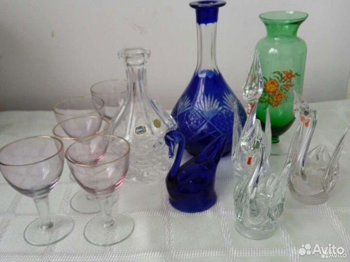 Посуда цветное стекло времен СССР