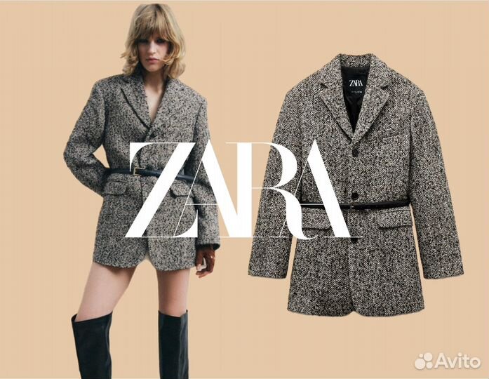 Блайзер Zara с ремнем тренд сезона