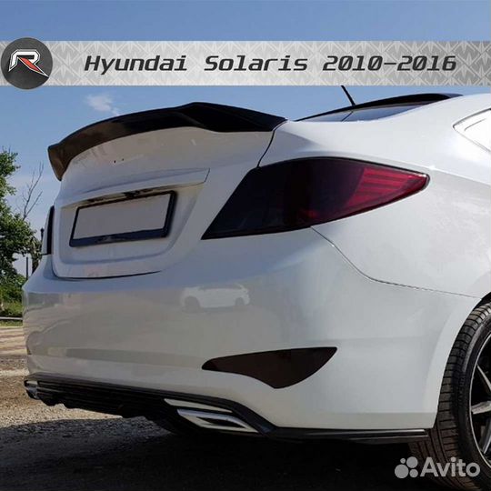 Лип спойлер на багажник zeus для Hyundai Solaris