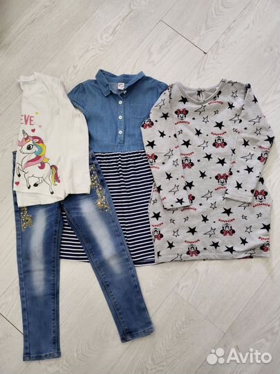 Комплект вещей на девочку 116 122 128