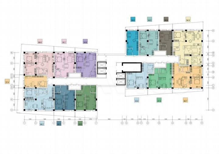 Квартира-студия, 34,4 м², 9/29 эт.