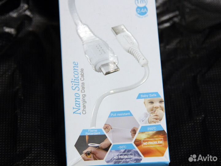 Кабель USB-microusb Hoco X67 Nano silicone 2.4A 1м