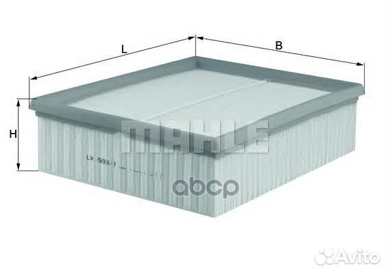 Фильтр воздушный lx593/1 Mahle/Knecht