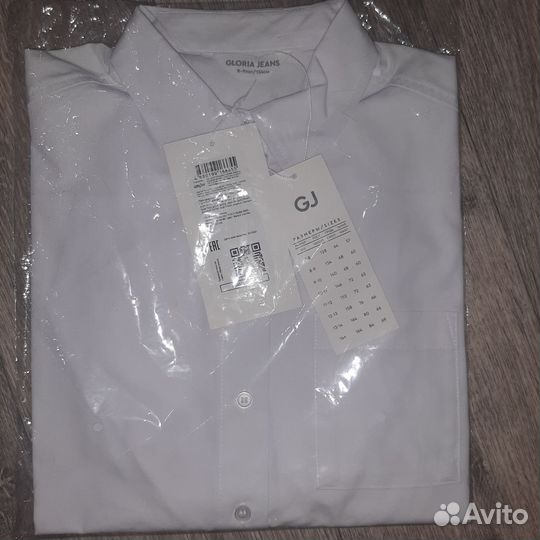 Рубашка оверсайз х/б 100 на девочку 134