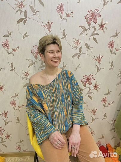 Пуловер чистошерстяной ручная работа