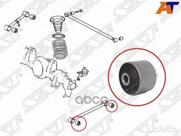 Сайлентблок заднего нижнего продольного рычага