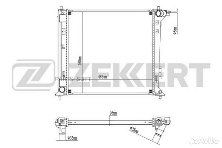 Радиатор охлаждения Хендай Туксан 15