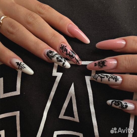 Маникюр наращивание ногтей