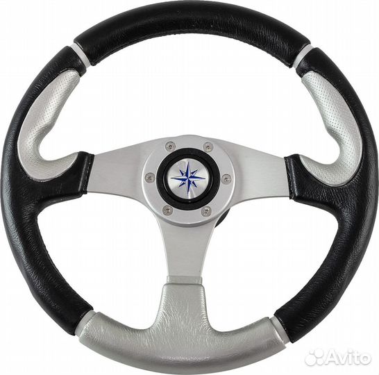 Рулевое колесо orion обод черносеребристый, спицы