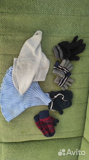 Шапка балаклава перчатки варежки манишка