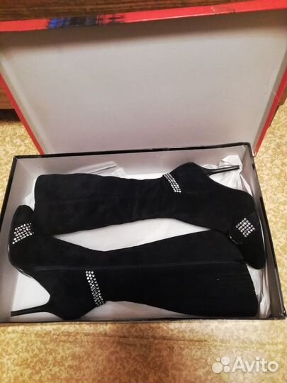 Сапоги из натуральной замши, р. 40