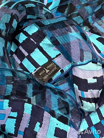 Шарф натуральный шелк. Франция. Винтаж