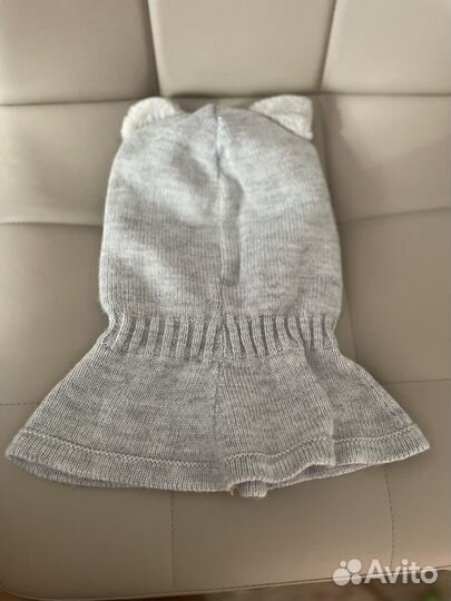 Шапка новая для девочки с ушками ог 48-50