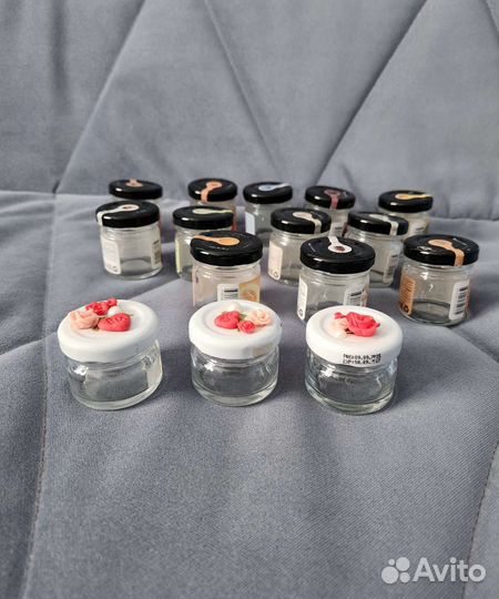 Баночки стеклянные маленькие с крышками