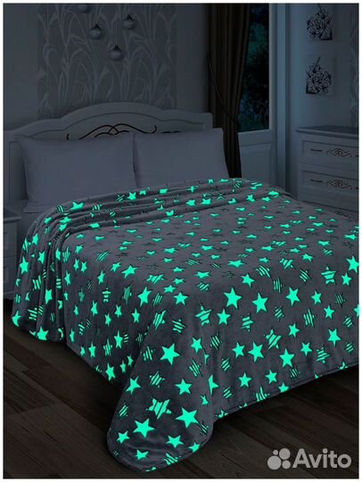 Светящийся плед, детские вещи, для кровати 120х200