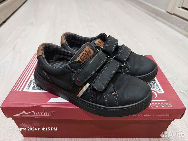Полуботинки нат.кожа для мальчика 33 р Marko