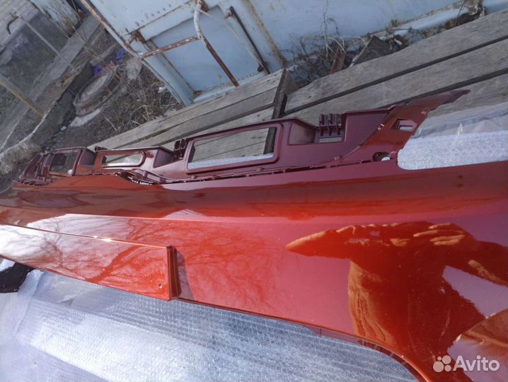 Бампер передний красный в цвет Kia Rio X-line