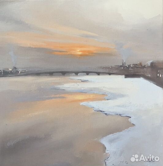 Картина зимний Петербург современная