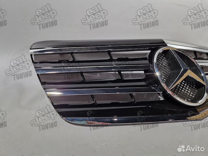 Mercedes W211 рестайлинг решетка AMG хром