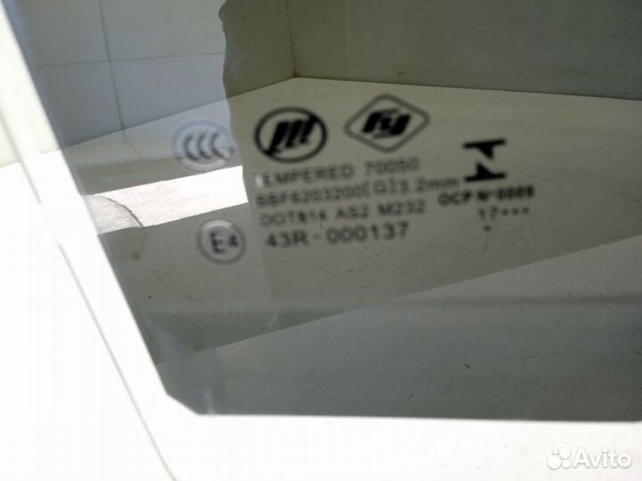 Стекло двери задней правой Lifan Solano 2 1.5 2018