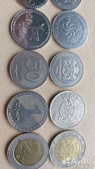 Монеты Грузии тетри и лари