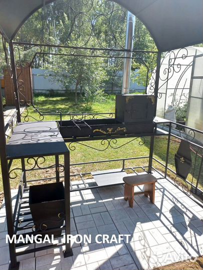 Мангал с крышей
