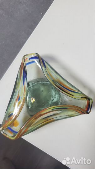 Пепельница цветное стекло СССР