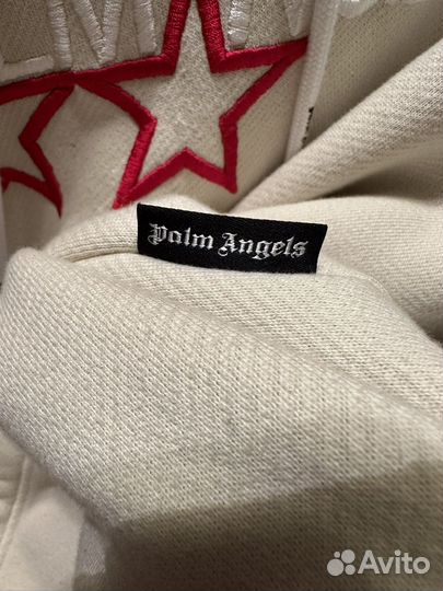 Palm Angels Racing Star Hoodie 'Light Grey'