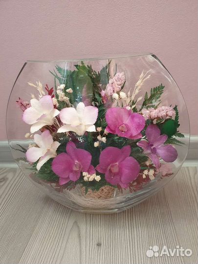 Цветы в колбе (орхидеи)