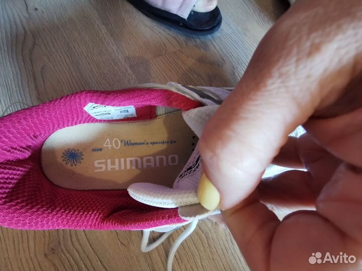 Велотуфли женские летние белые shimano spd