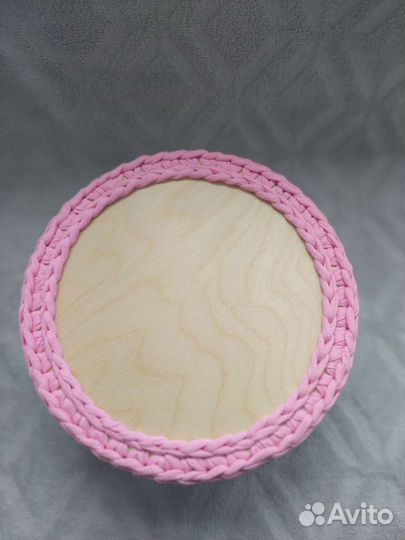 Вязаные корзинки ручной работы