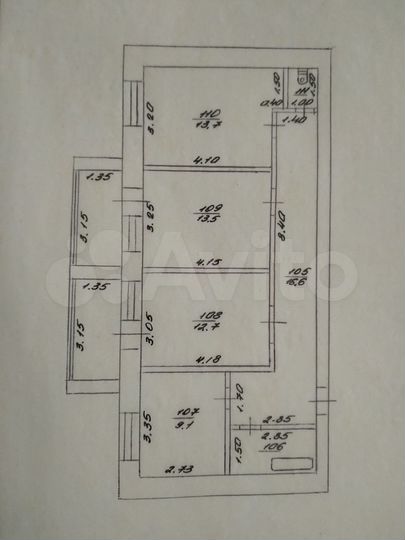 3-к. квартира, 75,7 м², 3/4 эт.
