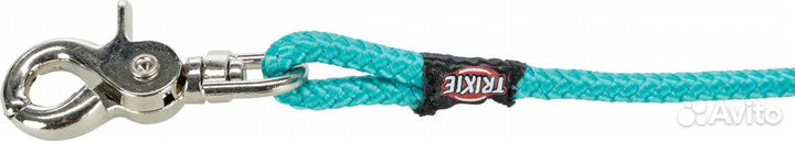 Trixie поводок тросовый, с карабином, круглый, оке