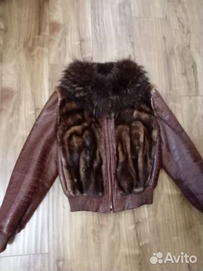 Куртка женская кожаная утепленная